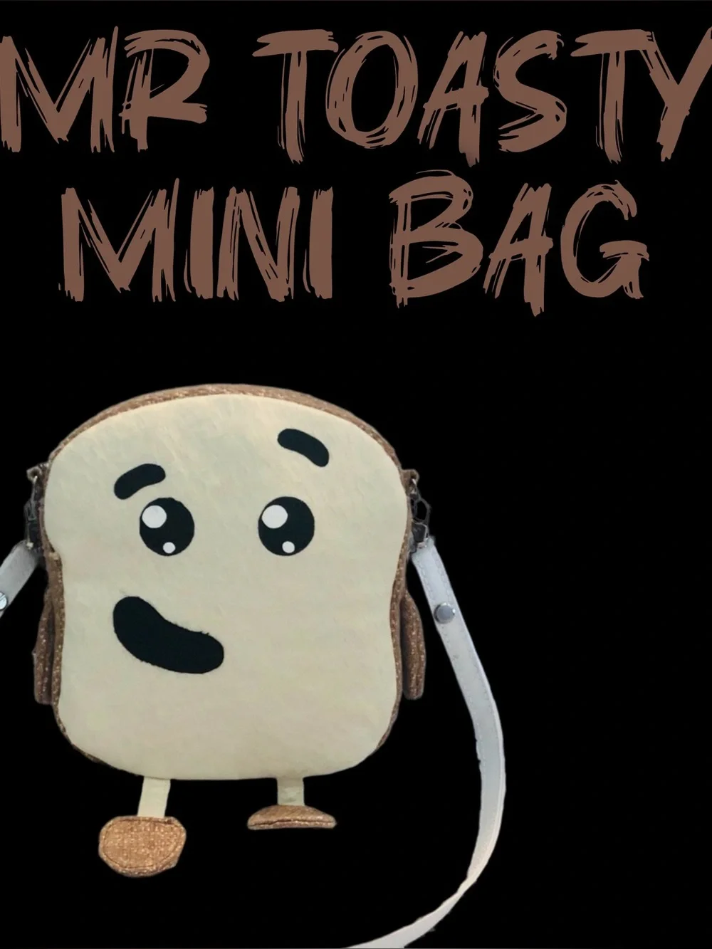 Happy Toast Man Purse Mini Bag - Cute Bread